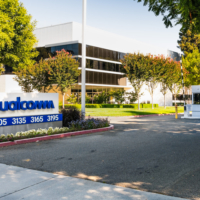 Entrance to the Qualcomm offices located in Silicon Valley