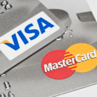 Visa and Mastercard logos