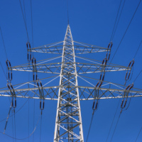Power pole in close-up