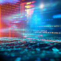 Programming code abstract technology background of software developer and  Computer script